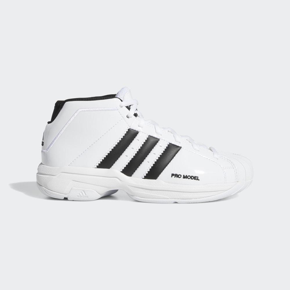 Adidas Boys' Pro Model 2G Basketball Shoes White/Black Ireland EG2159